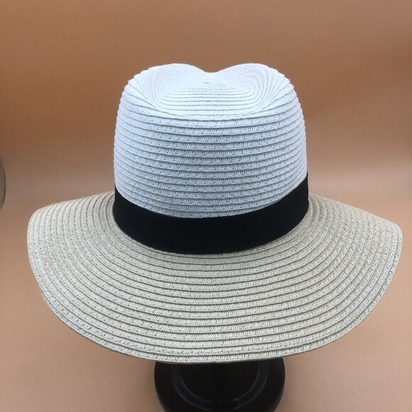 Mayami Sportswear Straw Sun Hat Black Ribbon – Wide Brim Resort Hat, Classic main image 4